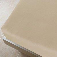 Berkfield Home Jersey Fitted Sheet Taupe 140x200 cm Cotton