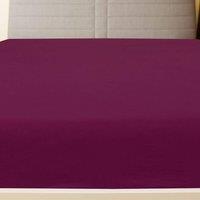 Berkfield Home Jersey Fitted Sheet Bordeaux 140x200 cm Cotton in Wine