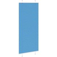Berkfield Home Pleated Blind Blue 85x200 cm Fabric Width 84.4 cm Polyester