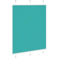 Berkfield Home Pleated Blind Petrol Green 110x100 cm Fabric Width 109.4 cm Polyester in Aqua