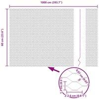 Berkfield Home Hexagon Fence Green 0.6x10 m Steel