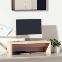 Berkfield Home Monitor Stand 50x27x15 cm Solid Wood Pine in Light Tan | Size: 50 x 27 x 15 cm