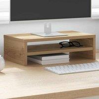 Berkfield Home Monitor Stand Artisan Oak 42x24x13 cm Engineered Wood in Brown | Size: 42 x 24 x 13 cm