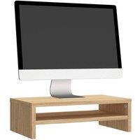 Berkfield Home Monitor Stand Sonoma Oak 42x24x13 cm Engineered Wood in Light Oak | Size: 42 x 24 x 13 cm
