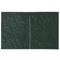 Berkfield Home Party Tent Sidewall 2 pcs with Zipper PE Green