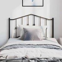 Berkfield Home Metal Headboard Black 100 cm