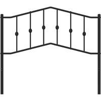 Berkfield Home Metal Headboard Black 107 cm