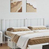 Berkfield Home Metal Headboard White 193 cm