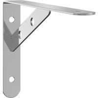 Berkfield Home Shelf Brackets 4 pcs 20x2.5x14 cm Silver Stainless Steel