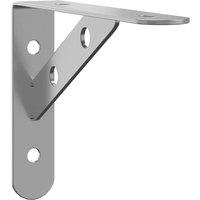 Berkfield Home Shelf Brackets 4 pcs 15x2.5x11.5 cm Silver Stainless Steel