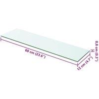 Berkfield Home Shelf Panel Glass Clear 60x12 cm