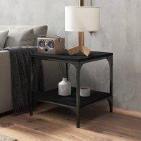 Berkfield Home Side Table Black 40x40x40 cm Engineered Wood | Size: 40 x 40 x 40 cm