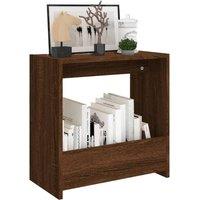 Berkfield Home Side Table Brown Oak 50x26x50 cm Engineered Wood | Size: 50 x 26 x 50 cm