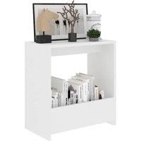 Berkfield Home Side Table White 50x26x50 cm Engineered Wood | Size: 50 x 26 x 50 cm
