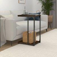 Berkfield Home Side Table Smoked Oak 40x30x60 cm Engineered Wood in Brown | Size: 40 x 30 x 60 cm