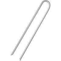 Berkfield Home Tent Pegs 6 pcs U-shaped 37 cm 10 mm Galvanised Steel in Silver