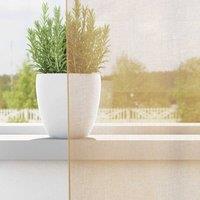 Berkfield Home Voile Curtains with Grommets 2 pcs Sand in Tan