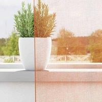 Berkfield Home Voile Curtains with Loops 2 pcs Terracotta 140x140 cm in Orange