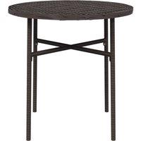 Berkfield Home Tea Table Brown 45 cm Poly Rattan