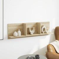 Berkfield Home Wall Cabinet 100x16.5x30 cm Sonoma Oak Engineered Wood in Light Oak