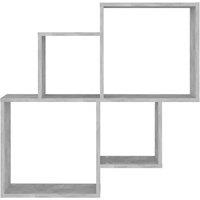 Berkfield Home Wall Cube Shelf Concrete Grey 80x15x78.5 cm Engineered Wood