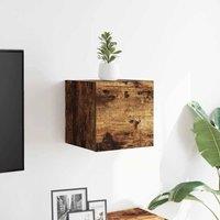 Berkfield Home Wall Mounted TV Cabinet Smoked Oak 30.5x30x30 cm in Brown