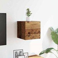 Berkfield Home Wall Mounted TV Cabinet Old Wood 30.5x30x30 cm in Brown