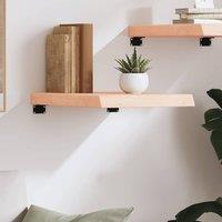 Berkfield Home Wall Shelf 40x60x(2-6) cm Untreated Solid Wood Oak in Light Tan