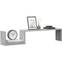 Berkfield Home Wall Shelves 2 pcs Grey Sonoma 100x15x20 cm Engineered Wood | Size: 100 x 15 x 20 cm