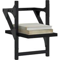 Berkfield Home Wall Shelves with Bars 2 pcs Black 20x25x30 cm | Size: 20 x 25 x 30 cm