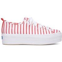 Keds Women's 'Triple Up' Breton Stripe Canvas in White