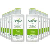 Simple Women's Kind to Skin Eye 'Make-up Remover' 125ml, Pack of 12 in Clear