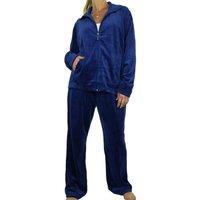 Paulo Due Women's Luxury Velour 2 Piece Tracksuit in Dark Blue | Size: 20-22