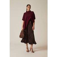 James Lakeland Women's Brown Crinkled Maxi Skirt | Size: 10