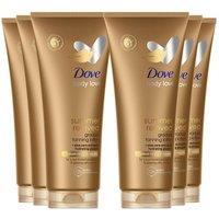 Dove Women's Self Tan Medium to Dark 'Body Lotion', 200ml, 6pk in Gold