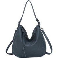 Leather Village Women's Maribor Real Leather Hobo Shoulder Bag in Navy