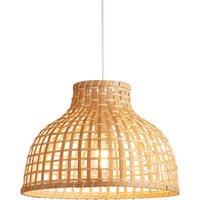 Lighting Collection Bamboo Woven Shade Medium Lamp Shade in Natural