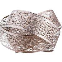 First Choice Lighting Moroccan Style Layered Ceiling Light Shade in Silver