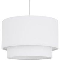 First Choice Lighting White 2 Tier Ceiling Light Shade