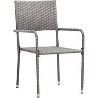 Berkfield Home Sturdy 3 Piece Garden Dining Set Grey