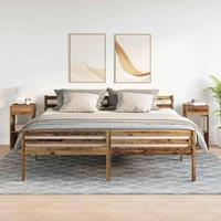 Berkfield Home Durable Bedside Cabinets with Drawer 2 pcs Old Wood 35x34x66.5 cm in Brown