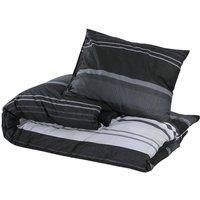 Berkfield Home Elegant Duvet Cover Set Black & White 200x200 cm Cotton