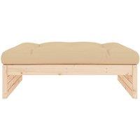 Berkfield Home Beautiful Garden Footstool 120x80 cm Solid Wood Pine in Beige
