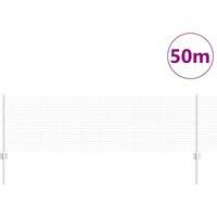 Berkfield Home Durable Welded Wire Fence with 22 U Posts Silver 0.6x50 m Steel