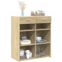 Berkfield Home Sideboard Sonoma Oak 80x42.5x93 cm Engineered Wood in Light Brown