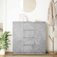 Berkfield Home Sideboard with Drawers Concrete Grey 100.5x35x98.5 cm Engineered Wood