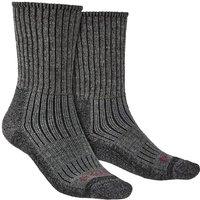 Bridgedale Men's Hiking Walking Midweight Merino Wool Cushioned Boot Socks in Grey | Size: 9-11