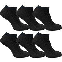 Sock Snob Men's 12 Pack 100% Cotton Trainer Socks in Black | Size: 12-3
