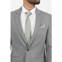 Maya Deluxe Men's Satin Tie Pocket Square Set in Pale Green