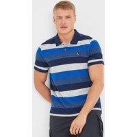 TOG24 Men's 'Flaxby' Stripe Polo in Navy | Size: 3XL